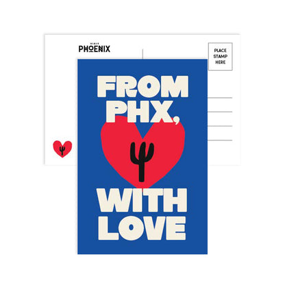 From PHX with Love Postcard - Blue