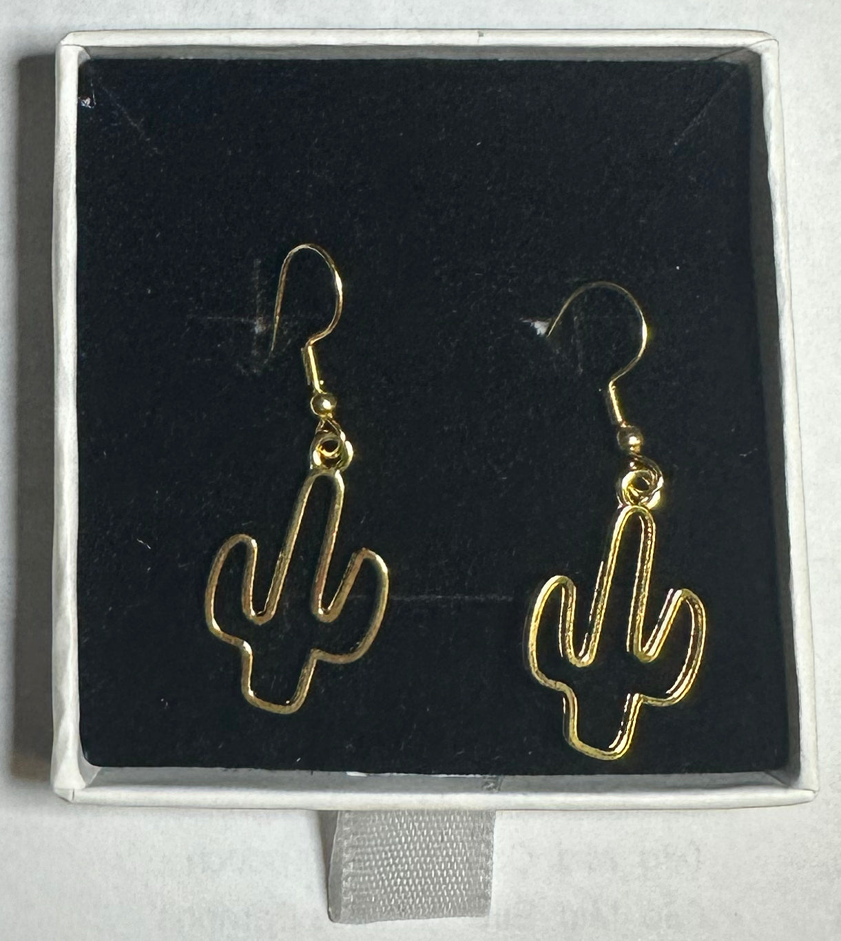 Gold Cactus Earrings