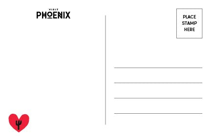 From PHX with Love Postcard - Blue