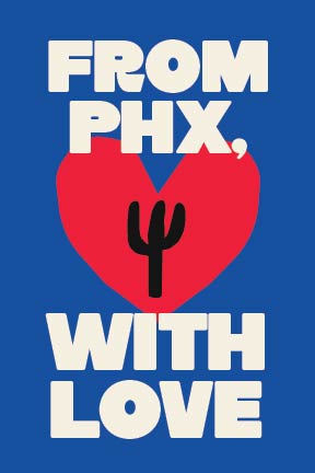 From PHX with Love Postcard - Blue