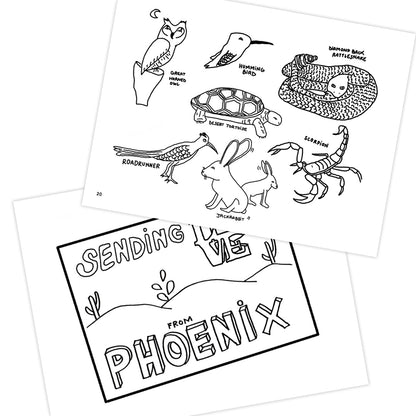 Desert Doodles Phoenix Coloring Book